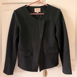 Wool moto blazer